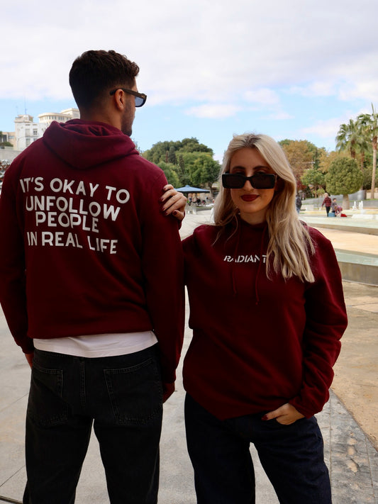 “UNFOLLOW PEOPLE IN REAL LIFE” HOODIE